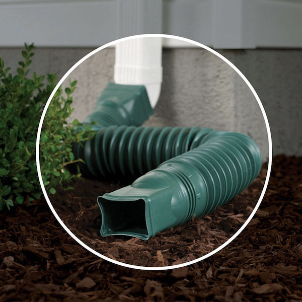 Amerimax Home Products Amerimax Flex-A-Spout 4.5 in. H X 4.5 in. W X 55 in. L Green Vinyl K Downspout Extension 85011 - main